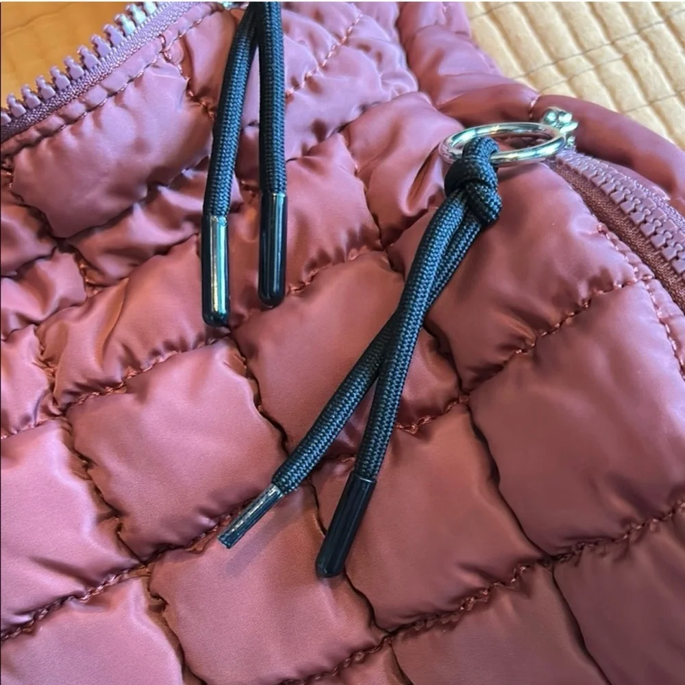 Quilted carryall by Free People in color dusty rose. - Picture 2 of 4